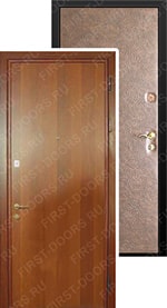 Металлические двери с отделкой ламинат