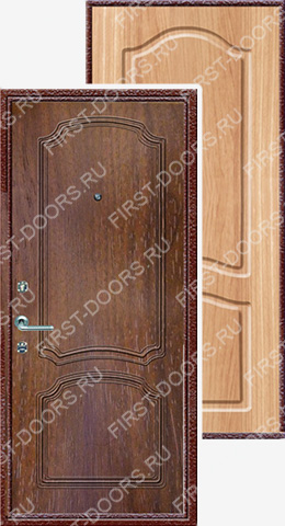 Стальная дверь отделка МДФ (шпон) с двух сторон